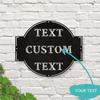 Custom Engraved Family Name Metal Sign Rustic Outdoor Decor Personalized Plaque