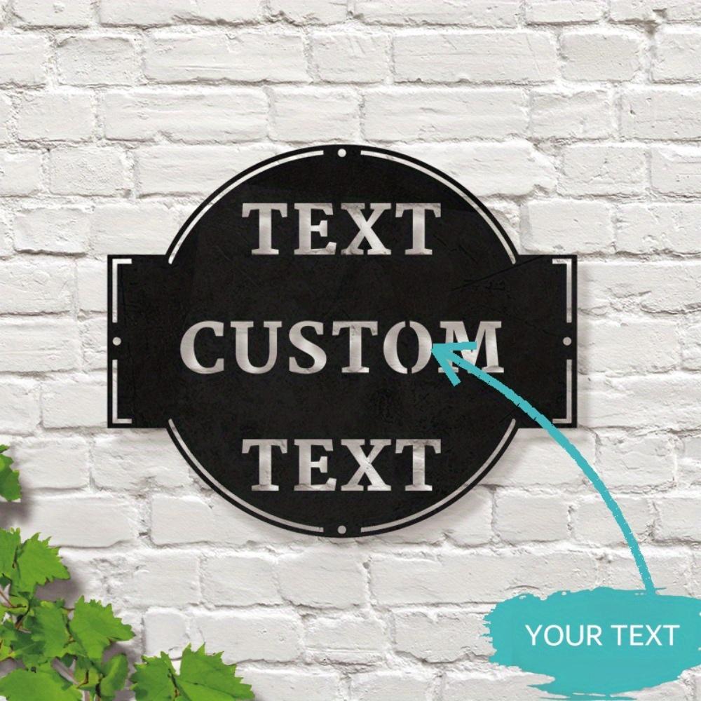 Custom Engraved Family Name Metal Sign Rustic Outdoor Decor Personalized Plaque