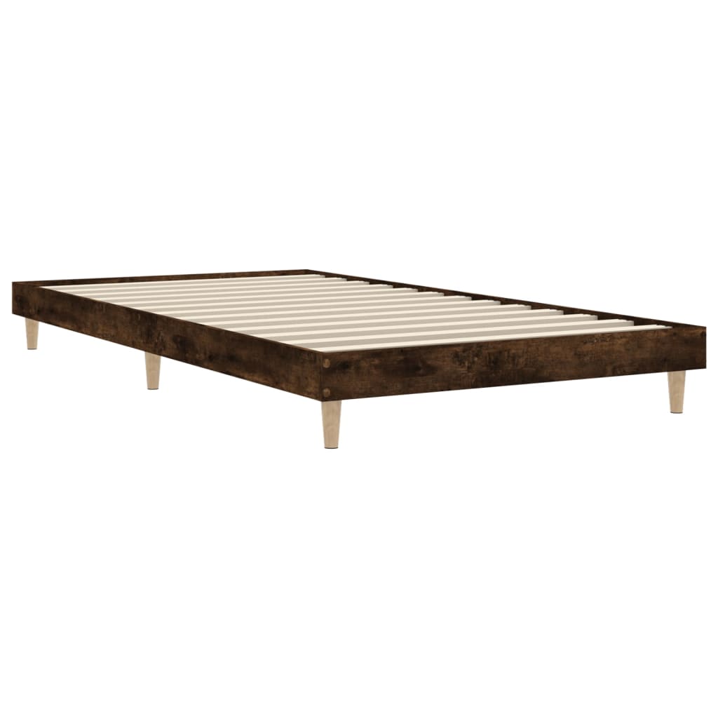 Vidaxl Bed Without Mattress, Smoked Oak, 90X190 Cm