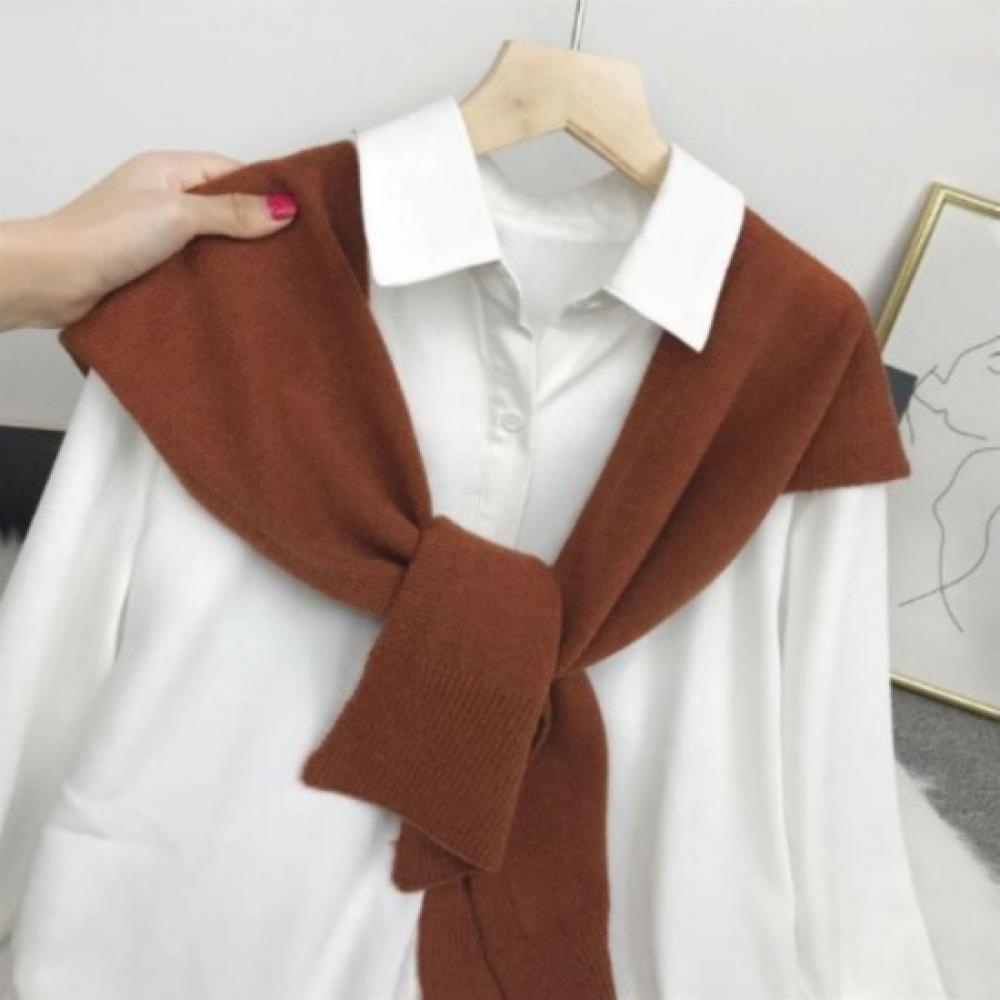 New Arrivals Open Run Women Classic Solid Color Layered Knit Shawl Cardigan