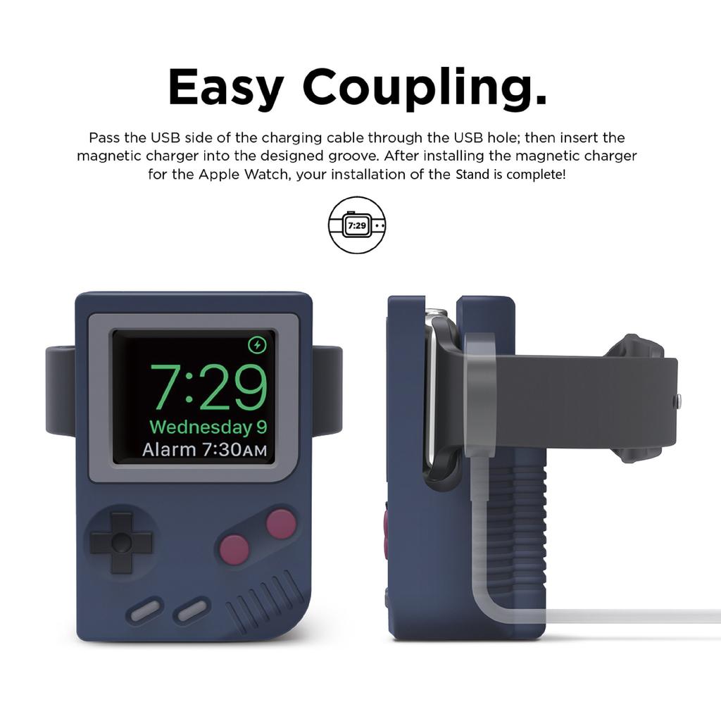 Silicone Holder For iWatch Charger Stand For Apple Watch 8 7 6 5 4 3 SE 45MM Charging Dock Desktop Retro Game Console Design
