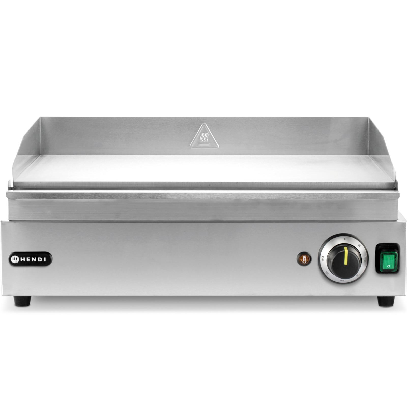Electric grill, smooth grill plate, 527 x 404 mm, 2400 W