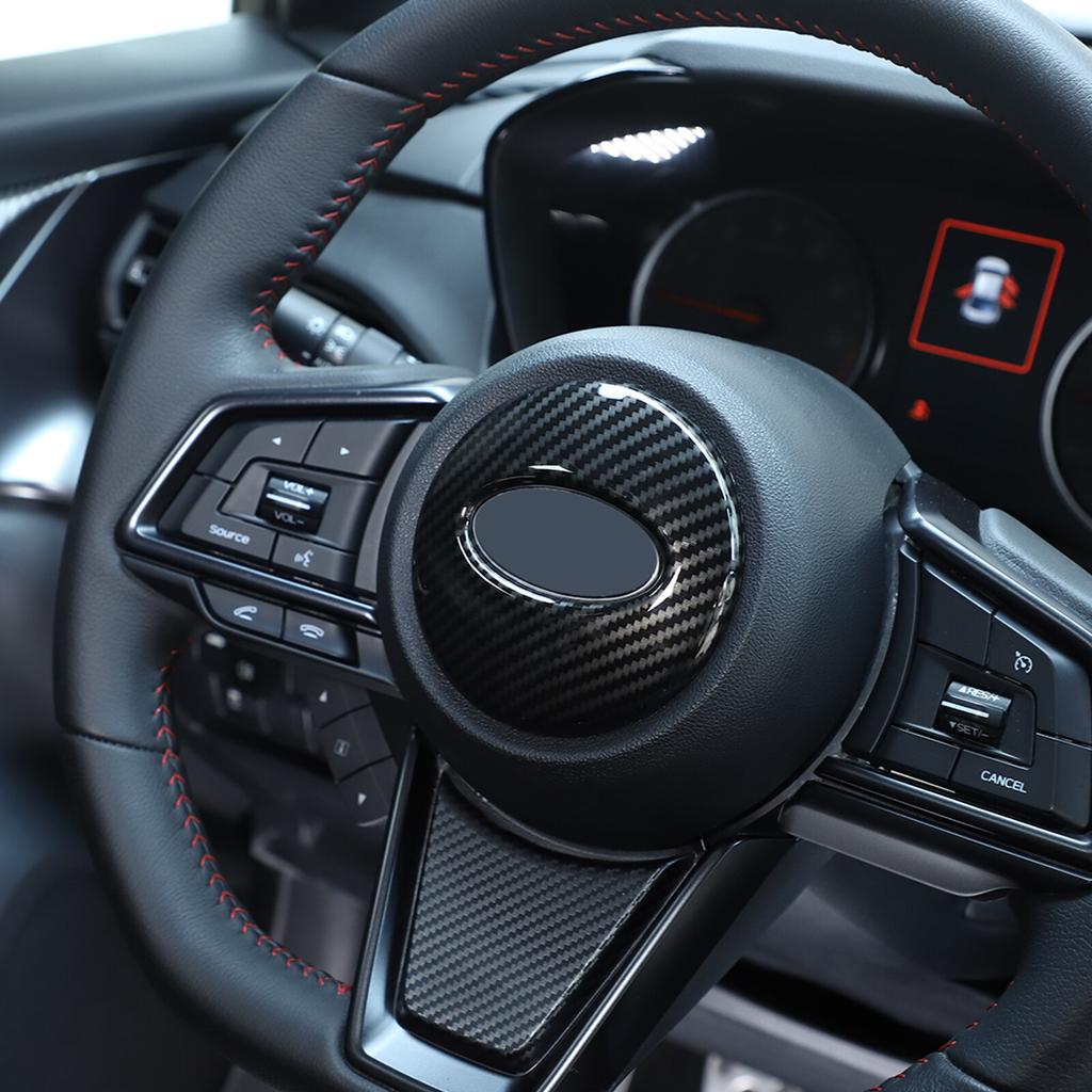 ABS Carbon Fiber Steering Wheel Button Cover Trim For Subaru WRX -24 US