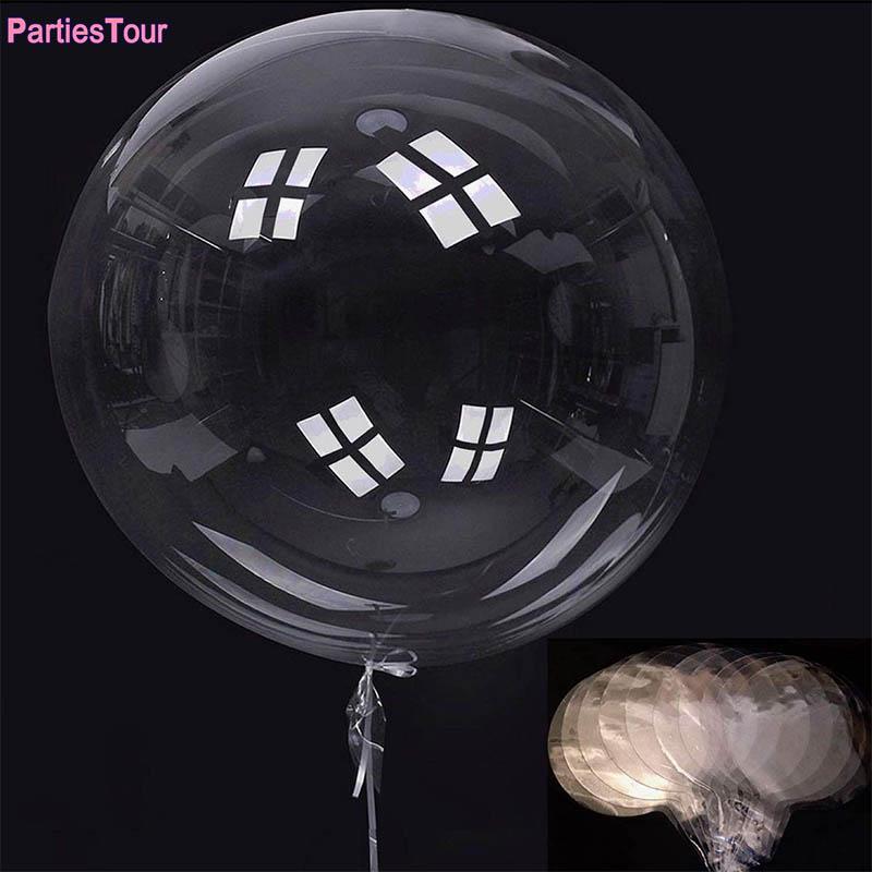 10-50Pcs Bobo Balloon 10/18/20/24/36Inch Transparent Bobo Balloons Fillable Clear Bubble Balloon Wedding Birthday Party Decors 5