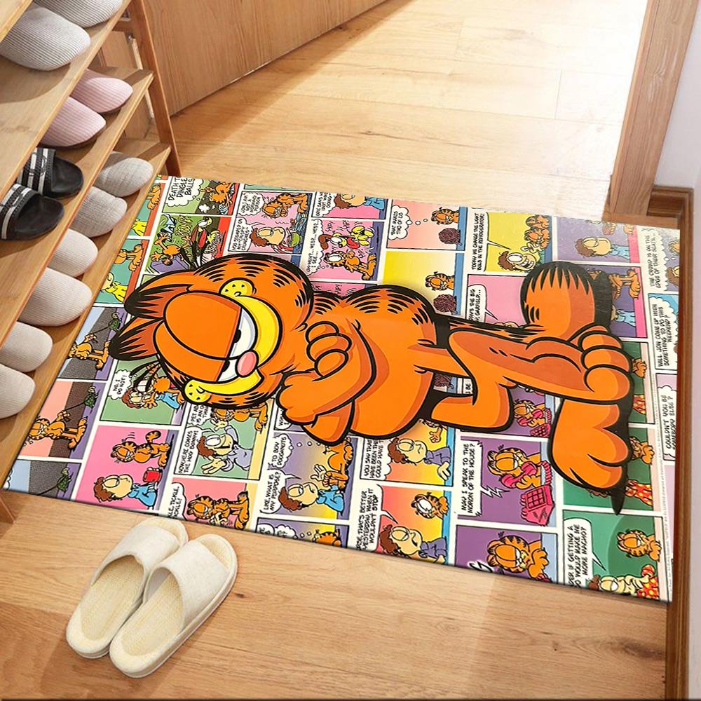 Garfield Breaking Through Square rugs are a great choice for living rooms, bedrooms, home décor, and as gifts