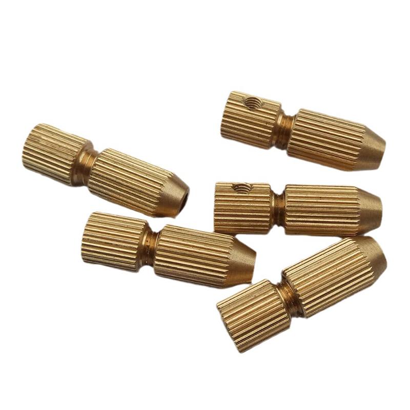 1Set Mini Drill Collet Chuck 2.0mm Shaft Hole Brass Motor Shaft Clamp Brass Chucks Adapter For Power Tool Accessory Tool Set