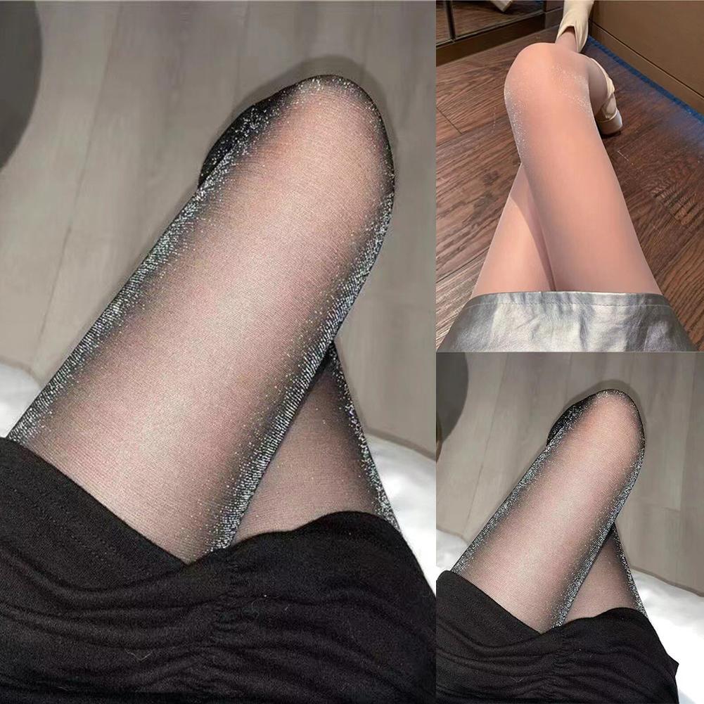 Solid Color Women\'s Pantyhose Sparkle Tights All Season Daily