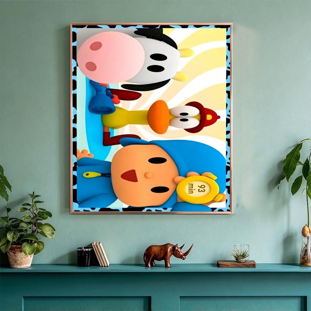 Pocoyo 5D Diamond Painting Round Diamond Rhinestones Mosaic Diamond Embroidery Wall Paintings Rhinestones Gift Frameless
