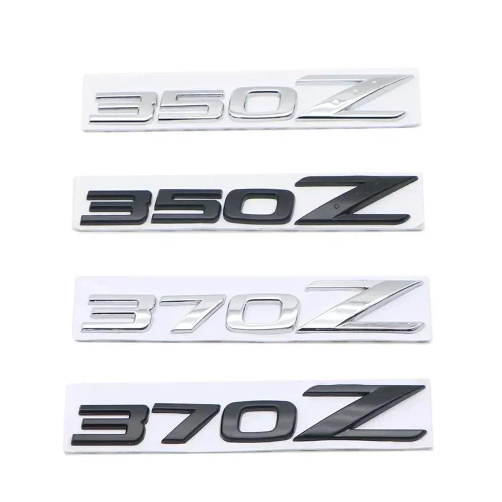 Letter Rear Trunk Emblem Badge for 350Z 370Z Z Z3 Z34 Car Correction Sticker Decal 3D Metal (Black 350Z)