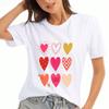 Heart Prints Wounisex's Cotton T Shirt, Pure Cotton Premium Prints, Valentine's Day Heart Pattern, Durable, Casual Fashion, Love And Arrows, Comfort A