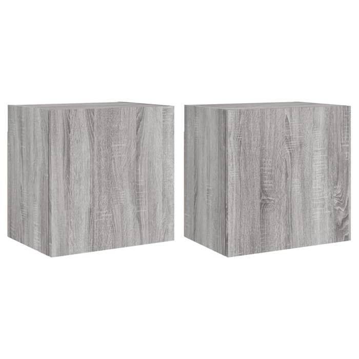VidaXL Wall-mounted TV Cabinets 2pcs Sonoma Grey 40.5x30x40cm Engineered Wood 836907