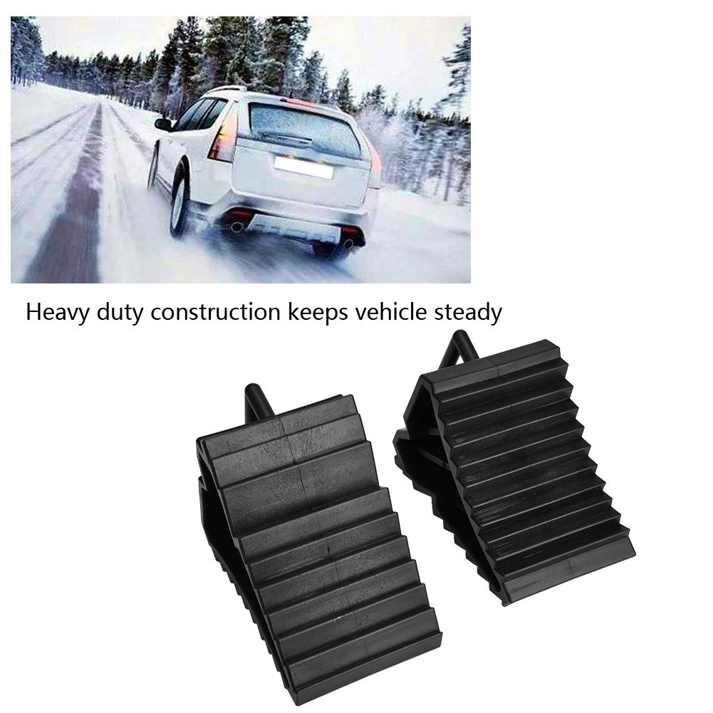 Wheel Chock, Tire Chock, Crack-Resistant, ABS Plastic Tire Stopper, Lightweight, Easy to Install