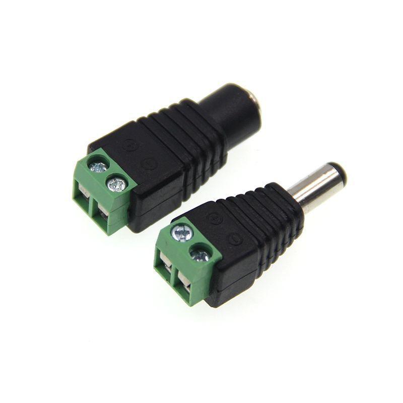 4pcs DC5.5x2.1 Plug male or Female Cable Wire Connector For LED Strip Free Welding LED Strip Adapter Connector