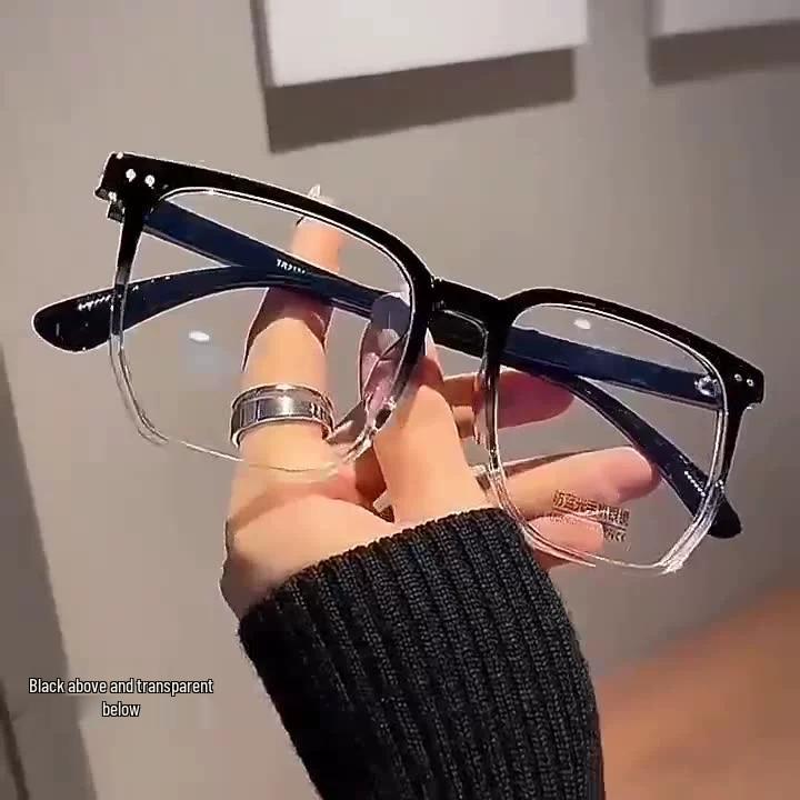 

Trendy Unisex Anti-Blue Light Large Frame Anti-Radiation Sunglasses & Prescription Glasses Black Frame - Anti-Blue Light