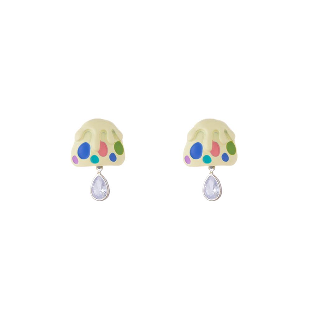 Fun And Colorful Palette Stud Earrings Women'S Niche Personality Design Earrings Fashion Casual Commuter Earrings