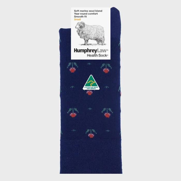 Functional Australian Wool Patterned Socks - Wool 60 Tulips