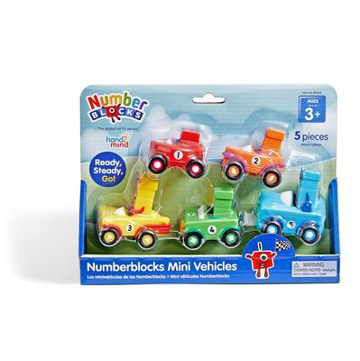 Numberblocks Mini Numberblocks Character Authentic Vehicles, Cars, 5-Pack, 95405,