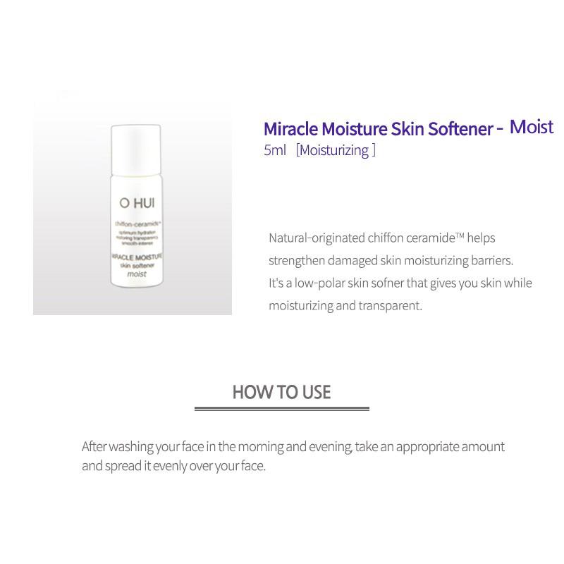 O HUI Miracle Moisture Pink Barrier Skinsoftener 5ml x 10pcs