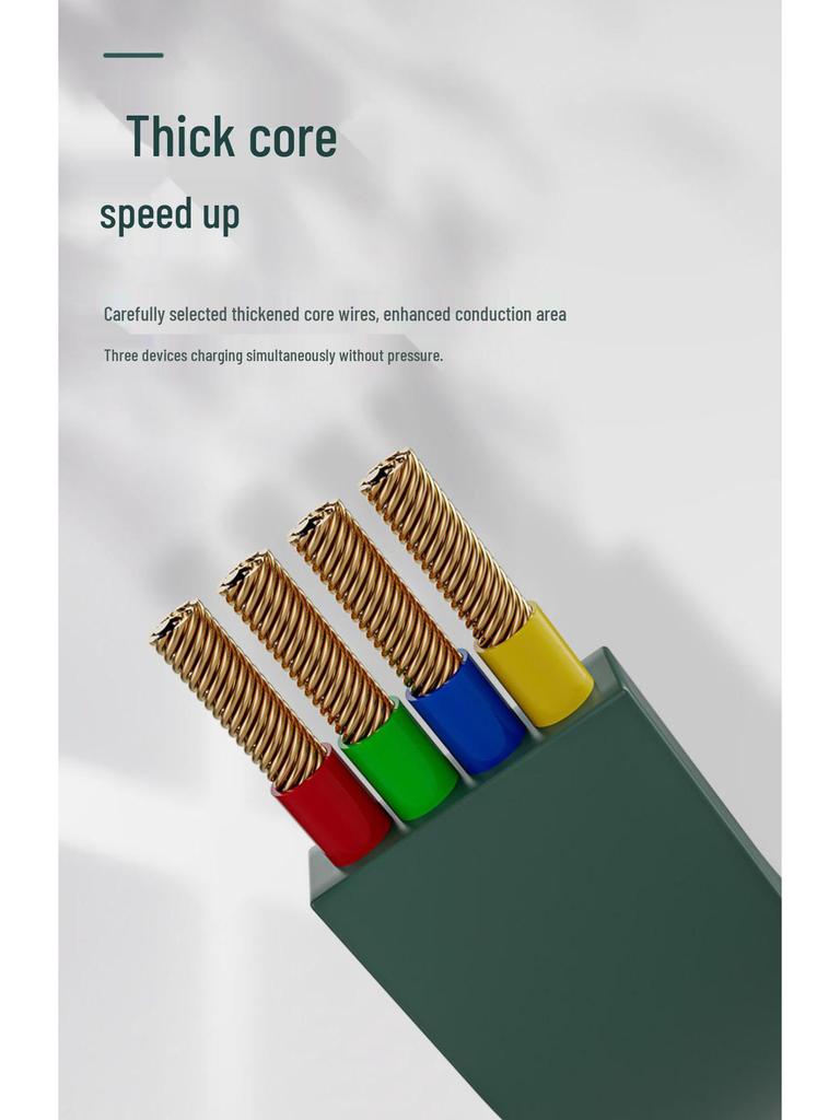 Juran Retractable Multi-Head Fast Charging Cable - 3-in-1 Function