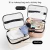 Portable Beauty Storage Case Elegant Make Up Organizers with Double Layer Convenience for Students and Travellers