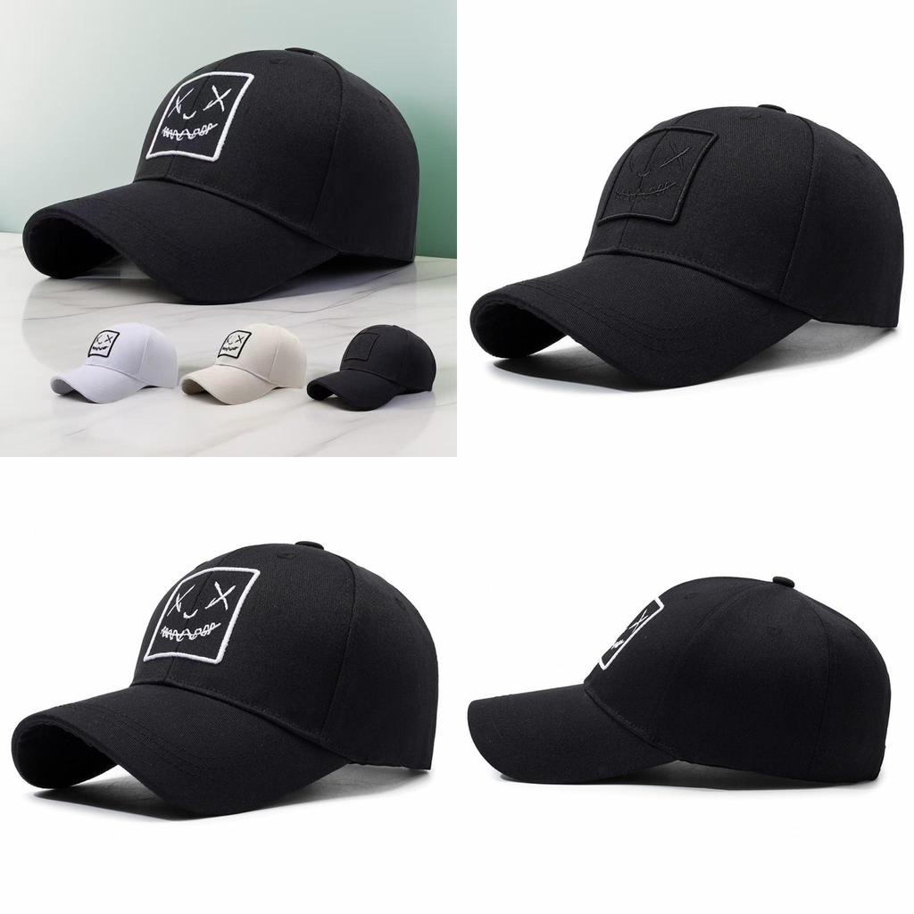 Embroidered Face Expression Baseball Hat With Sunshade For All Seasons And Adjustable Fit