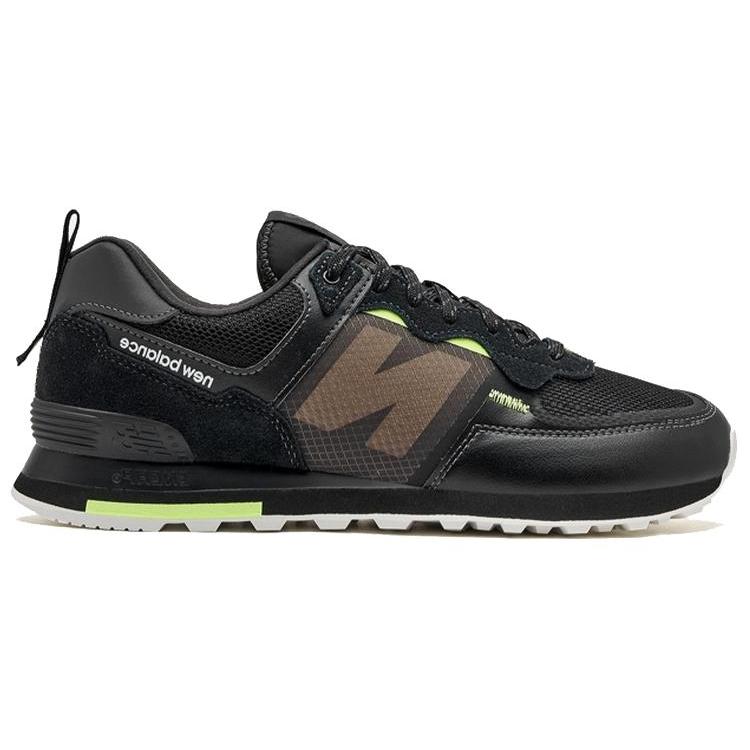 New New Balance 574 Black Bleached Lime Glow ML574IDC