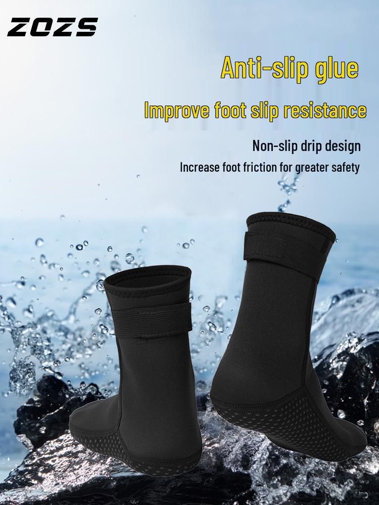 High-Top Waterproof Quick-Dry Diving Socks for Surfing, Beach & Sea Activities - Warm & Non-Slip