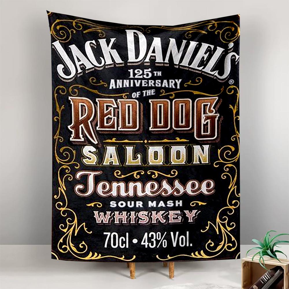 Jack Daniels Red Dog Saloon 125th Whiskey Label Bar Bohemian Tapestry for Fans Home Decor