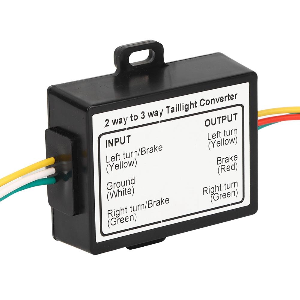 2-to-3 Wire Converter 2-to-3 Wire Splice Trailer Converter Electrical System Wire Harness Adapter US Type Tail Light Adapter