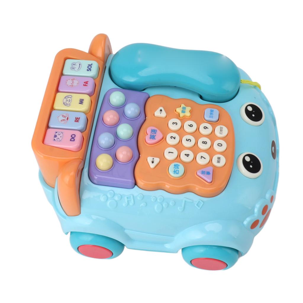 Baby Phone Toy Cartoon with Music Light Children Kids Pretend Phone Parent Child Interactive Educationcal Chinese English Bilingual Toy