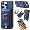 For iPhone 16 Pro Max Magnetic Case PU Leather Back Cover with Detachable Card Holder