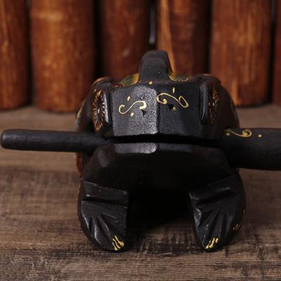 Lucky Thailand Wood Thailand Traditional Craft Wooden Lucky Croaking Musical Instrument Home Office Desk Decor Lucky Frog Crafts