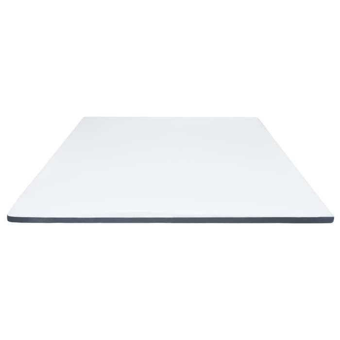 VidaXL Surmatelas de Sommier Tapissier Protège-matelas Lit Protecteur Housse Lavable Confortable Doux Blanc et Gris Foncé 288217