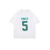 Oversized T Shirt Black Finkle 5 Number Print Unisex Streetwear Casual Wear