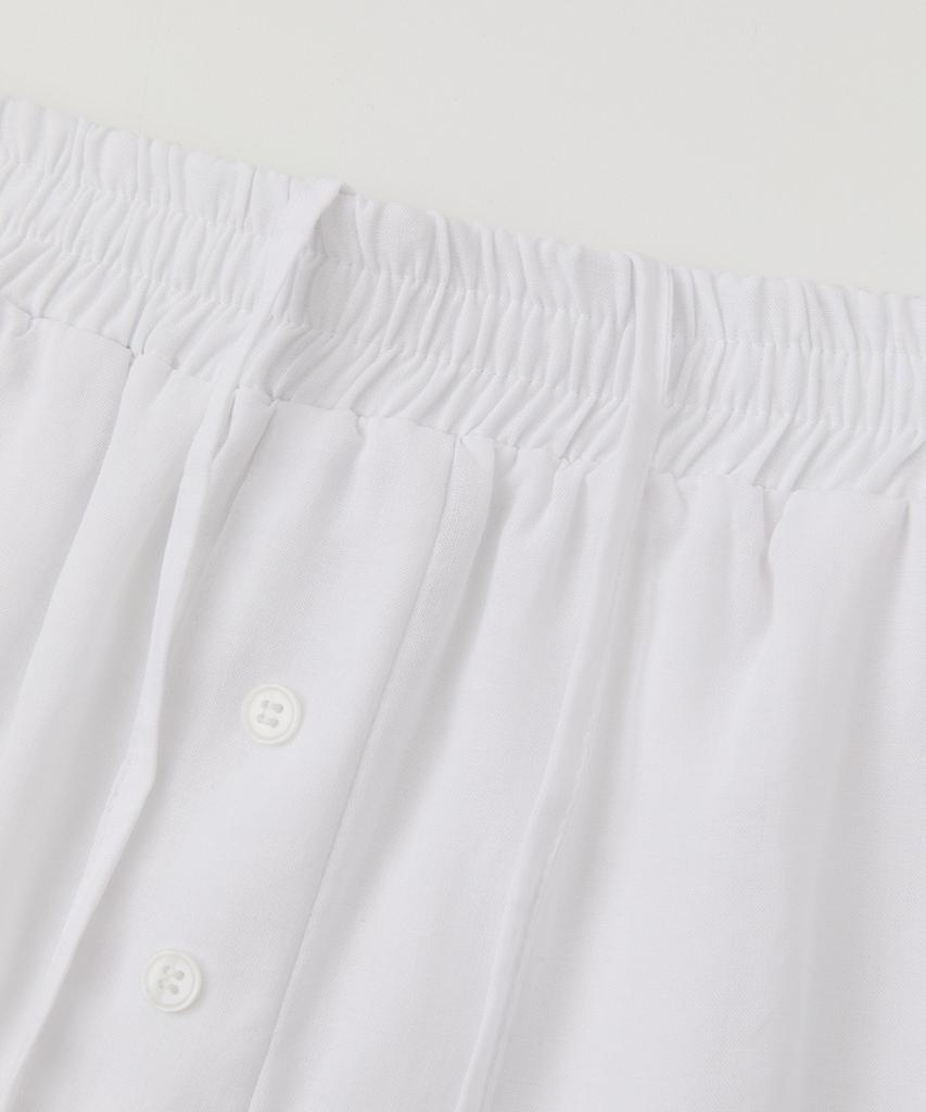 Lounellain Positano Tencel Linen Shorts_White