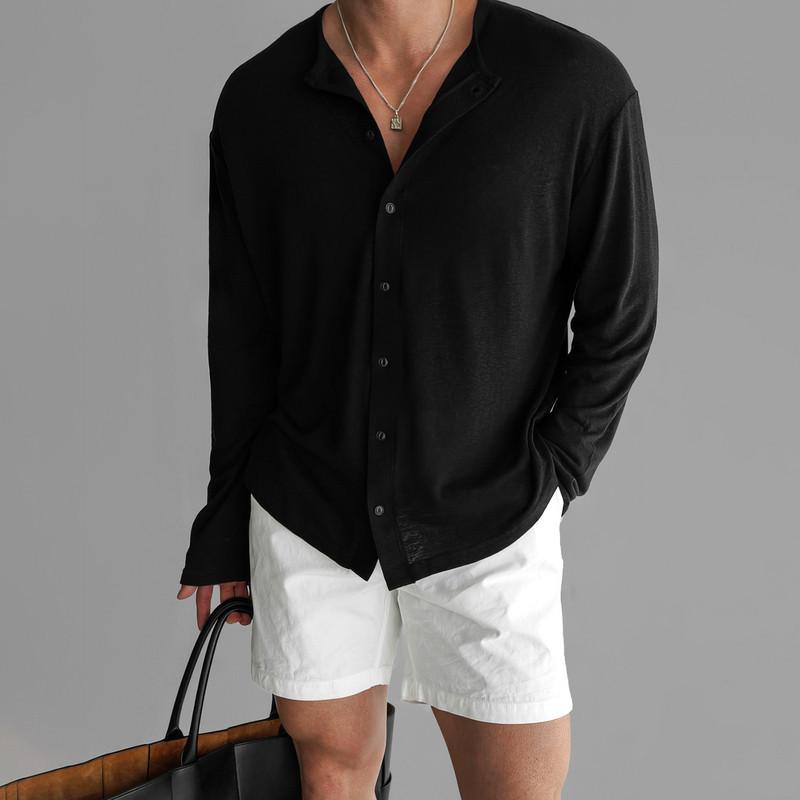 Men Slim Fit Solid Ice Silk Breathable Sun Protection Casual Short Sleeve T Shirt