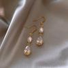 Best Sell Trendy Water Drop Shiny CZ Zircon Freshwater Pearl 14K Gold Filled Female Drop Earrings Birthday Gifts