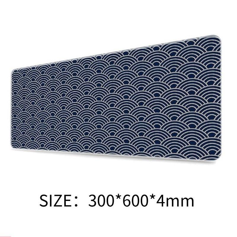 Black Desk Mat Japanese Mouse Pad Great Wave Mousepad Art Rubber Mat Mouse Carpet Table Pads Pc Mats Office Accessories