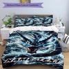 3PC Custom Name Electric Dragon Thunderstorm Bedding Set Duvet Cover Closure Includes 1 Duvet Cover & 2 Pillowcases for Bedroom