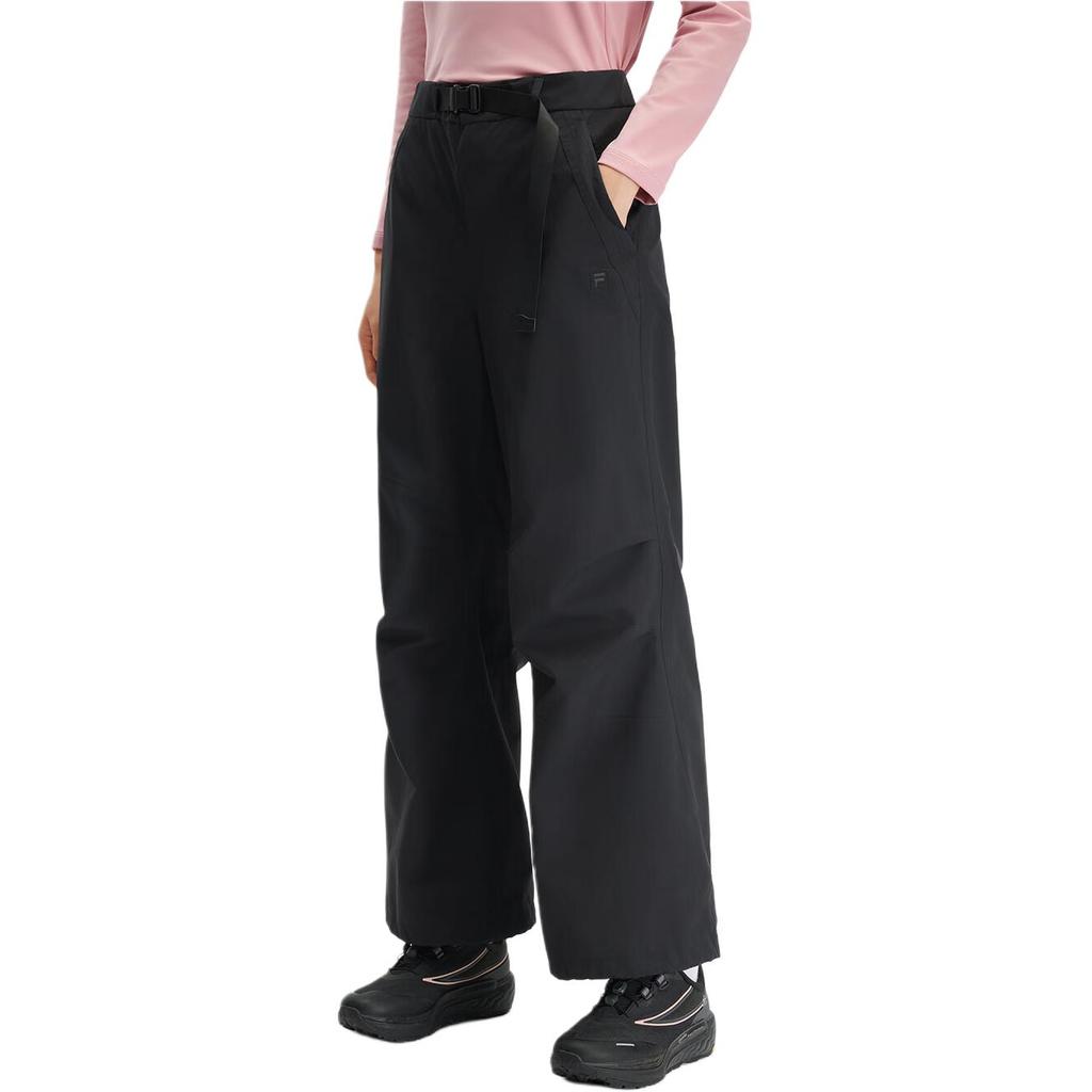 FILA Fitness Comfortable Solid Color Simple Loose Fitness Straight Leg Casual Pants Men bottoms Black A51M441802F-BK