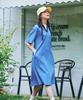 Metapeo Met Lovely Summer Collared Dress Blue