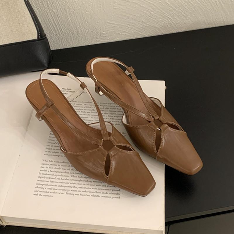 

Fashion Bailamos New Brand Women Sandals Fashion Ladies Eelgant Outdoor Dress Slingback Shoes Low Heel Sexy Pumps Shoes Mujer 39