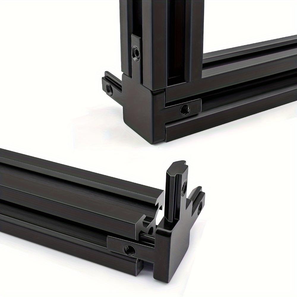 6pcs Black 2020 Series 3-Way End Corner Bracket Connector with Screws for Slot 6mm 20S Aluminum Rail Accessories, Silver