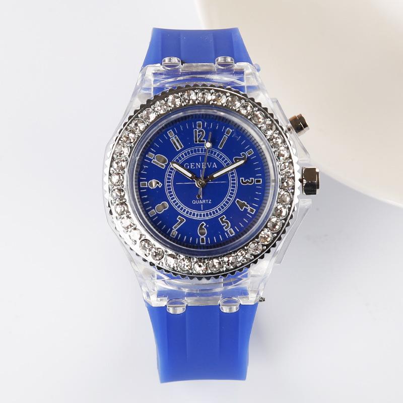 Luminous LED Rhinestone Harajuku Quartz Watch for Couples and Students