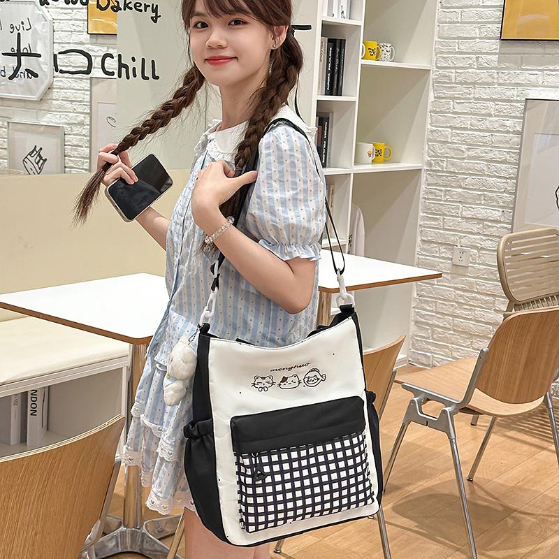 Cartoon Shoulder Bag Student Lightweight Crossbody Bag
