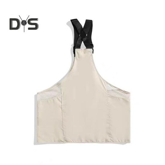 Unisex Sommerweste Verstellbare Träger Design Mehrere Große Taschen Brusttasche Hip-Hop-Stil Großraum-Aufbewahrungstasche Weste Brusttasche Streetwear
