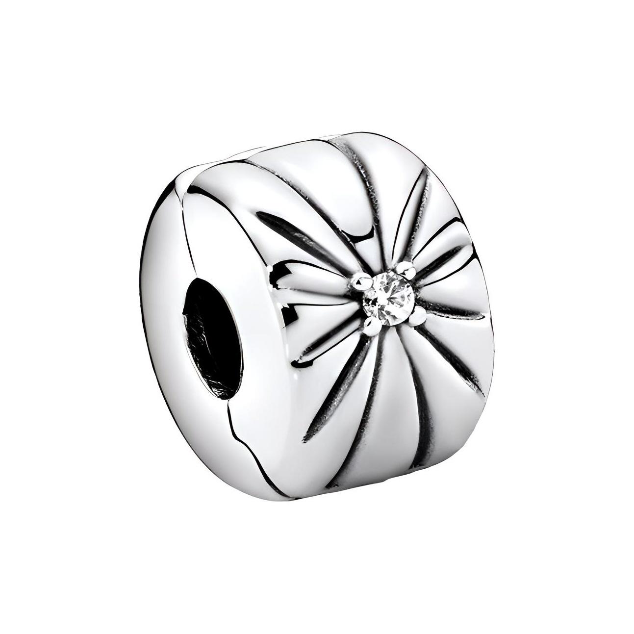 Pandora Christmas Series S925 Silver Sunshine Fixed Clip Women Jewelry 798614C01 One Size