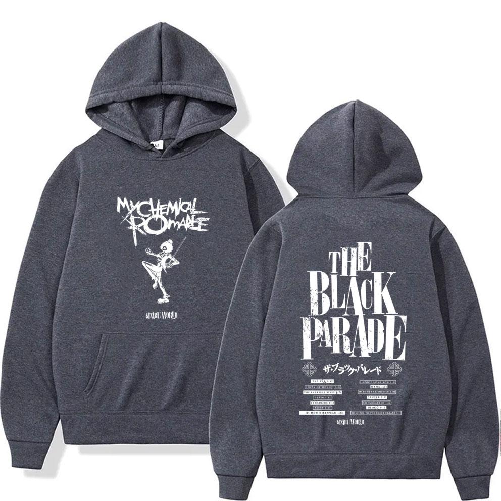 Rock Band My Chemical Romance The Black Parade Tour Hoodie Men Women Fashion Punk Emo Oversized Pullover Man Casual Hoodies