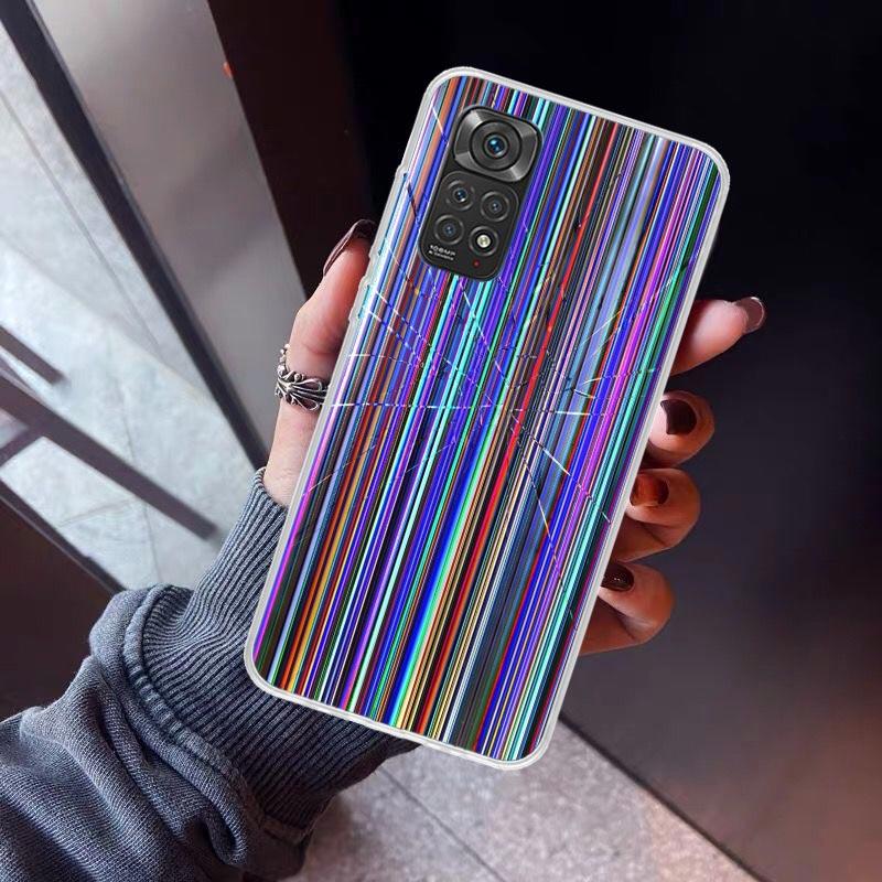 Broken Phone Screen Phone Case For Xiaomi Redmi Note 10 11 12 13 14 15 Pro Plus 11S 12S 14S 11T 11E 10S Soft TPU Back Cover Redm