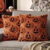 2Pcs Halloween Funny Face Pumpkin Pillow Covers Soft Pillow Case Fall Decorative Pillowcase for Spooky Season & Cozy Fall Decor